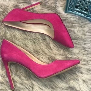 Nine West Fuchsia Suede Pumps